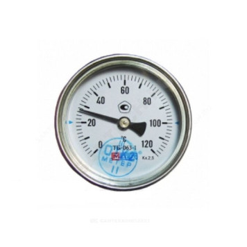 Термометр биметалл ТБ-063-1 200С Дк63 L=60 G1/2 осев Метер