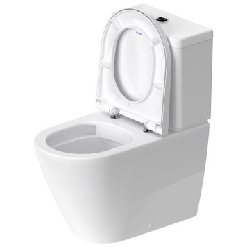Duravit D-Neo Моноблок 37x65 см, безободковый, слив универсальный, WonderGliss, цвет: белый. 09441000051, 20020900001-2