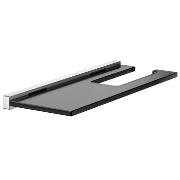 19173018000 EDITION 90 Square Держатель для туалетной бумаги с полочкой, хром/дымчатое стекло 19173018000