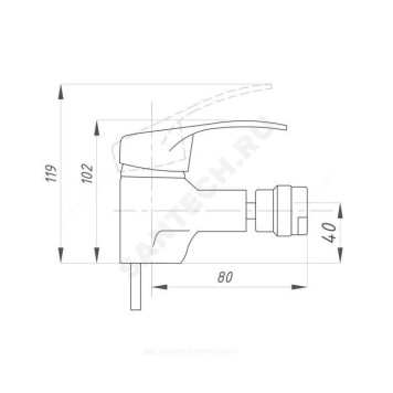 Смес/биде ПСМ-104 однор лит/изл Профсан PSM-104-7-2