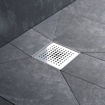 W01BD-P11-010-01SB Трап для душа точечный, универсальный затвор Cut Gradient, 10 см