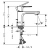 Hansgrohe Rebris E Смеситель для раковины 80, на 1 отв., с донным клапаном, цвет: хром