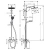 Hansgrohe Crometta S 240 SHP Душевая система 102см, с верхним Oslash;240мм., ручным дешем и однорычажным семесителем, цвет: хром ЦЕНА по АКЦИИ