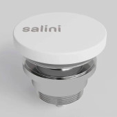 Salini D604 Донный клапан для раковины, фиксированный, S-Stone, цвет: белый матовый. 166302M