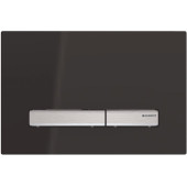 115.788.DW.2 Смывная клавиша Geberit Sigma50 для двойного смыва к 111.300/350/361/362/380/390/796 черный глянцевый/металлический хромированный 115.788.DW.2