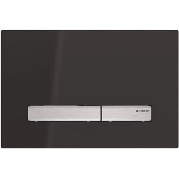 115.788.DW.2 Смывная клавиша Geberit Sigma50 для двойного смыва к 111.300/350/361/362/380/390/796 черный глянцевый/металлический хромированный 115.788.DW.2