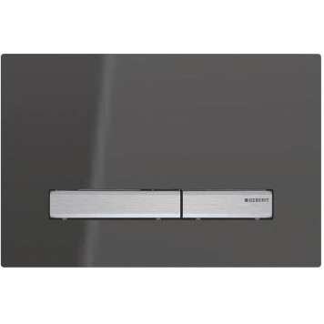 115.788.SD.2 Смывная клавиша Geberit Sigma50 для двойного смыва к 111.300/350/361/362/380/390/796 зеркальное дымчатое стекло/металлический хромирован 115.788.SD.2