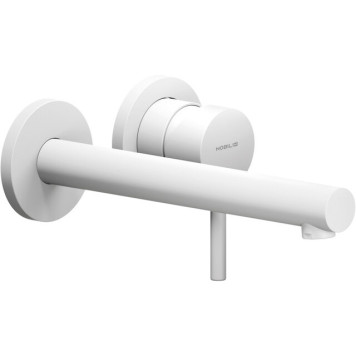 LV00499/1WM LIVE смеситель для раковины настенный на 2 отв.,матовый белый LV00499/1WM