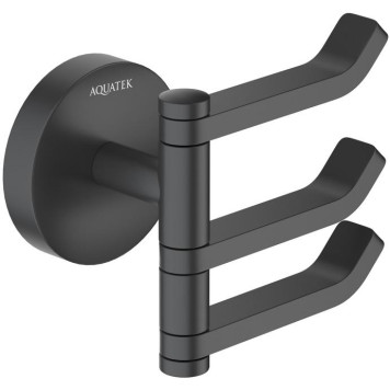 AQ4632MB БЕТТА крючок тройной, матовый черный AQ4632MB