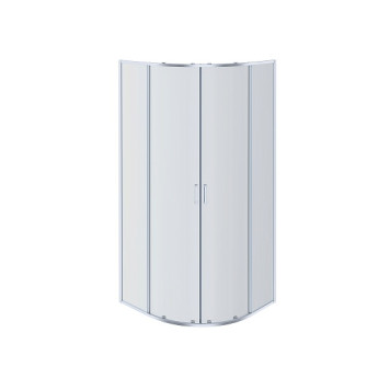 AQ ARI RO 10020CH Душевой уголок 1/4 круга, двери раздвижные 1000x1000x2000, профиль хром, стекло прозрачное AQ ARI RO 10020CH