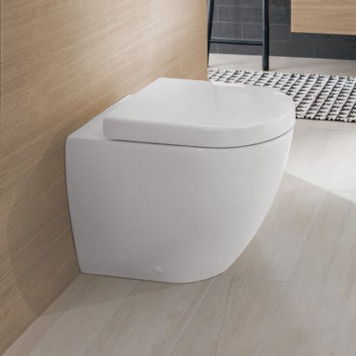 VilleroyBoch Subway 2.0 Сиденье для унитаза, с микролифтом, цвет: белый/нержавеющая сталь. 9M68S101-2