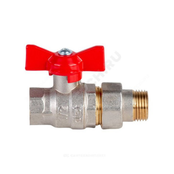 Кран шар лат Эксперт нк Ду25 Ру40 м/амер полн баб Dist Н143Б-3