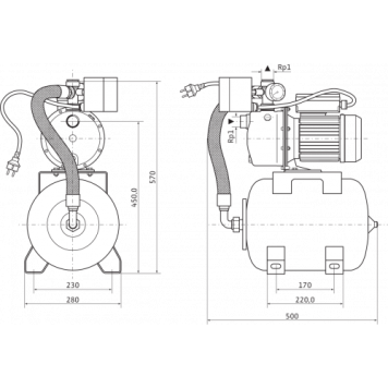 Насосная станция Wilo HWJ-202-EM-R (2451055)-1