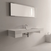 Kerasan Cento Раковина 140х45 см, 1 отв., цвет: белый. 353501*1 Kerasan Cento Раковина 140х45 см, 1 отв., цвет: белый. 353501*1