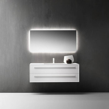 Falper 7.0 Тумба подвесная 120х45х50см, с раковиной Ceramilux, c 1 отв., цвет: белый. V4D