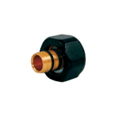 Резьбовое соединение Schlosser для стальных труб GW M22x1,5 x GW 1/2, черное 602700002.RAL9005