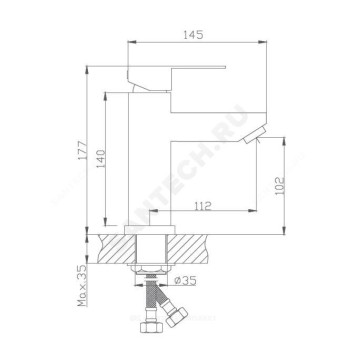 Смес/умыв однор лит/изл гайка Haiba HB10801-1