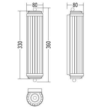Devon Devon Chicago Светильник настенный 80x360xh80 мм, IP20, фурнитура: хром-1