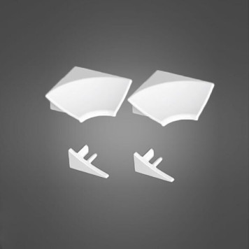 Набор (2 заглушки + 2 угловых соединения) для планки 11, белый B460000001