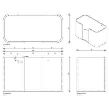 Decor Walther Stone WPTB Держатель для бумажных полотенец, подвесной, цвет: белый / сталь матовая. 0974255-1