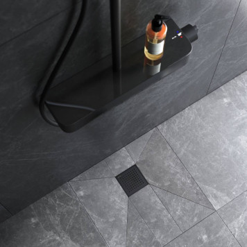 W01BD-P11-010-01BM Трап для душа точечный, универсальный затвор Cut Gradient, 10 см-1