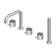 QuadroDesign Source Смеситель на борт ванны, на 5 отв., с ручным дуешм, цвет: brushed stainless steel