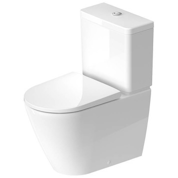 Duravit D-Neo Моноблок 37x65 см, безободковый, слив универсальный, WonderGliss, цвет: белый. 09441000051, 20020900001