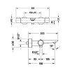 Duravit Wave Смеситель для ванны, настенный, термостатический, цвет: хром. WA5220000010 / WA5220000C10