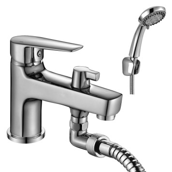 S35-38 Смеситель одноручный (35мм) на борт ванны, с коротким изливом, хром S35-38