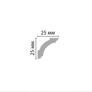 Плинтус потолочный гладкий DECOMASTER 96251 (25*25*2400мм)-1