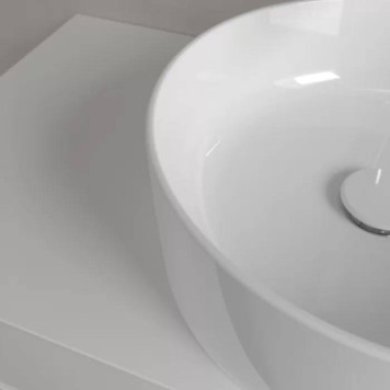 VilleroyBoch Collaro Раковина накладная 400*400*145h, без отв. под смеситель, без перелива, TitanCeram, цвет альпийский белый. 4A184001-6