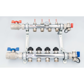 Коллектор, 1, HKV-D 2, выход-3/4 ЕК, PN, бар-6, T°C  70, с шаровыми кранами и расходомерами, нержавеющая сталь