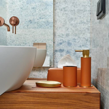 ADJ Плейсмат 45x30см., прямоугольный, натуральная кожа, цвет: коньяк/бордо-2