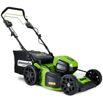 Газонокосилка аккумуляторная самоходная Greenworks 60V,46 см, б/щ (АКБ 4 Ач. и ЗУ)-1