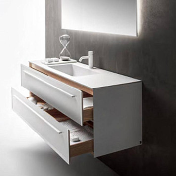 Falper 7.0 Тумба подвесная 120х45х50см, с раковиной Ceramilux, c 1 отв., цвет: белый. V4D-2