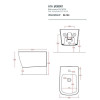 Artceram A16 Биде подвесное 52,5х36см, 1 отв под смеситель, цвет: grigio oliva. ASB001 15 00
