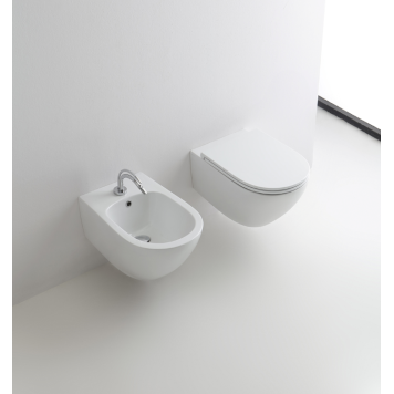 Kerasan Aquatech Биде подвесное 55х36см, 1 отв., цвет: белый-1