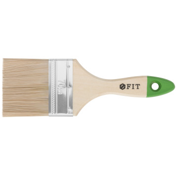 Кисть флейцевая Микс, смешанная натуральная и искусственная щетина, деревянная ручка 3 (75 мм)