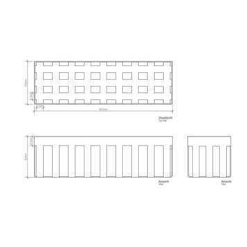 Decor Walther DW 355 Бокс универсальный 30.5x9.5x9.5см, настольный, цвет: белый матовый. 0612450-1