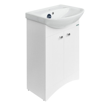 АТТИКА-50 Тумба напольная 490х820х330 (2 створки), бел. (подходит умывальник мебельный Аттика 50) ATKSACW50013F1