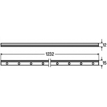 761974 Advantix Vario Плиточная окантовка L=1232мм, цвет матовый (для 736736, 736552), модель 4982.84 761974-1