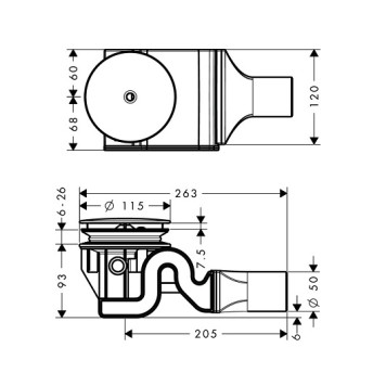 60067000 HG Raindrain 90 XXL набор для слива 60067000-1