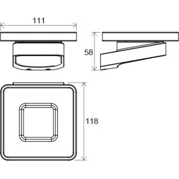 Держатель с мыльницей (стекло) TD 200.00 X07P354-1