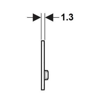 115.788.11.2 Смывная клавиша Geberit Sigma50 для двойного смыва к 111.300/350/361/362/380/390/796 белый/металлический хромированный 115.788.11.2-3