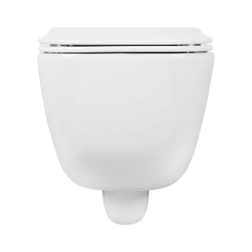 AQ2012B-00 ДИВА Унитаз подвесной безободковый с функцией биде (смеситель в компл) 510350360мм, тонкое сиденье soft-close, крепеж AQ2012B-00-4