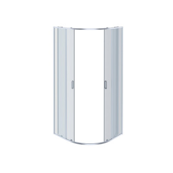 AQ ARI RO 10020CH Душевой уголок 1/4 круга, двери раздвижные 1000x1000x2000, профиль хром, стекло прозрачное AQ ARI RO 10020CH-1