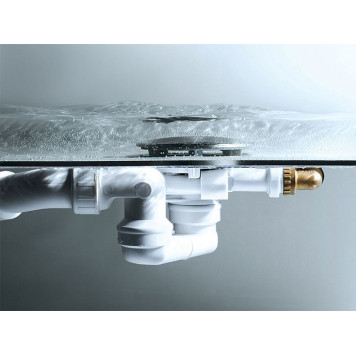 728014 Simplex Trio Visign MT5 Слив-перелив с наливом для ванн c центр. сливом, наполн через перелив 72540/50, плоск констр-я, хром, модель 6166.42 728014-4