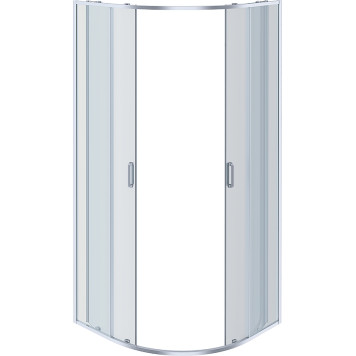 AQ ARI RO 10020BL Душевой уголок 1/4 круга, двери раздвижные 1000x1000x2000, профиль черный, стекло прозрачное AQ ARI RO 10020BL-1