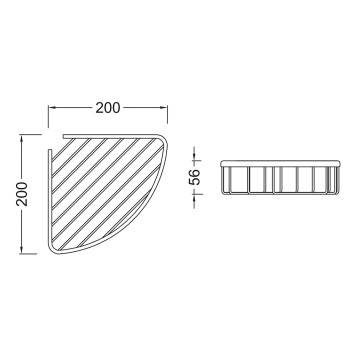 AQ4906BG угловая полка, шлиф. золото AQ4906BG-6