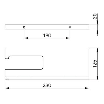 19173018000 EDITION 90 Square Держатель для туалетной бумаги с полочкой, хром/дымчатое стекло 19173018000-1